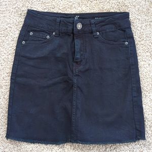 Almost Famous Black Denim Mini Skirt. Jr. Size 1. Great Condition!!